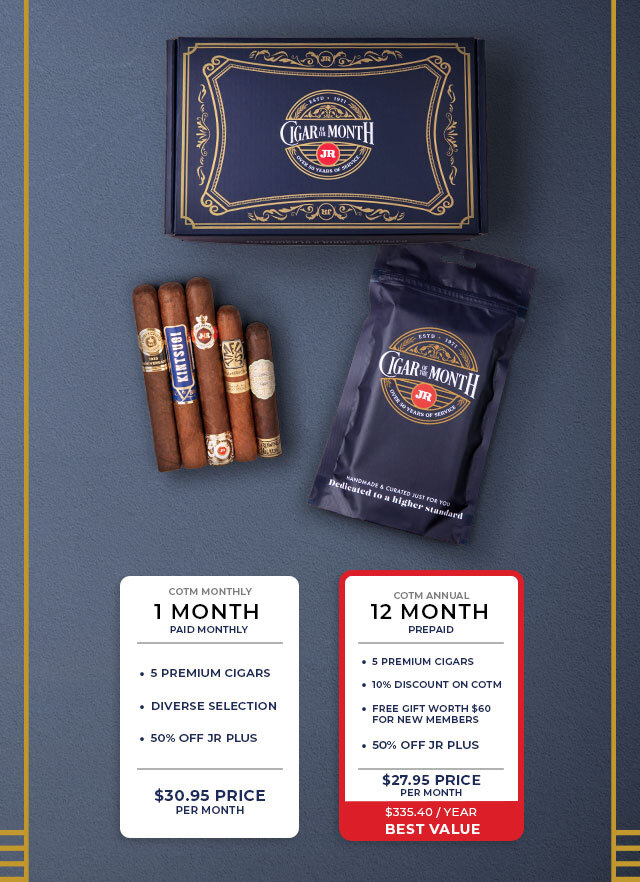 Introducing the New Cigar of the Month! JR Cigars